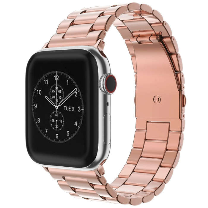 For Apple Watch Series 10 42mm / 9&8&7 41mm / SE 3&SE 2&6&SE&5&4 40mm / 3&2&1 38mm Fold Buckle 3 ...