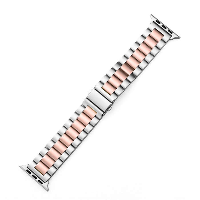 For Apple Watch Series 10 42mm / 9&8&7 41mm / SE 3&SE 2&6&SE&5&4 40mm / 3&2&1 38mm Fold Buckle 3 ...