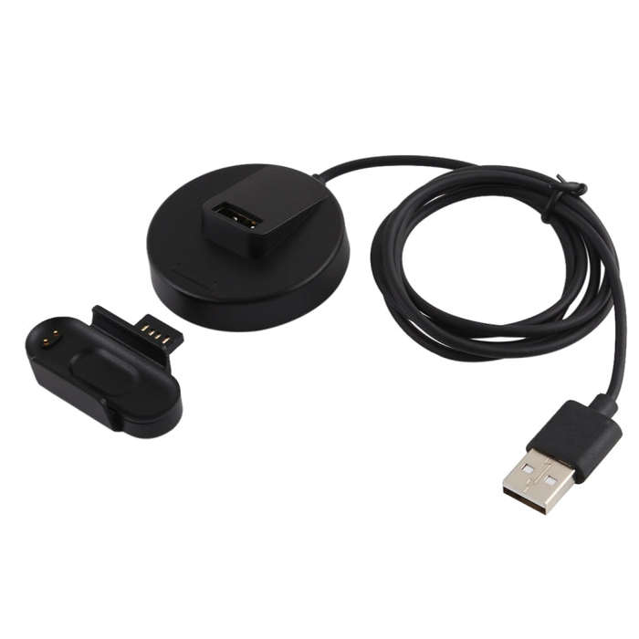 For Xiaomi Mi Band 4 Charger Charging Dock Base Stand Holder with 1m Charging Cable(Black)