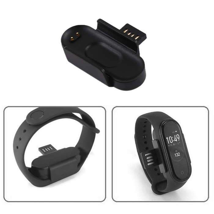 For Xiaomi Mi Band 4 Charger Charging Dock Base Stand Holder with 1m Charging Cable(Black)