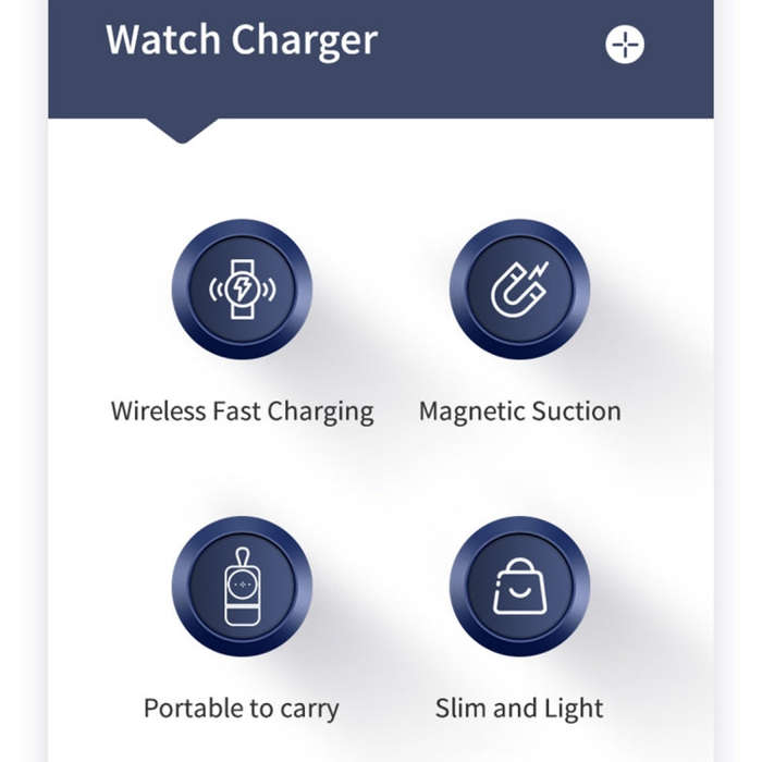 ROCK W26 Portable Magnetic Wireless Charger for Huawei Watch GT / GT2 / Honor Magic Type-C Interf...