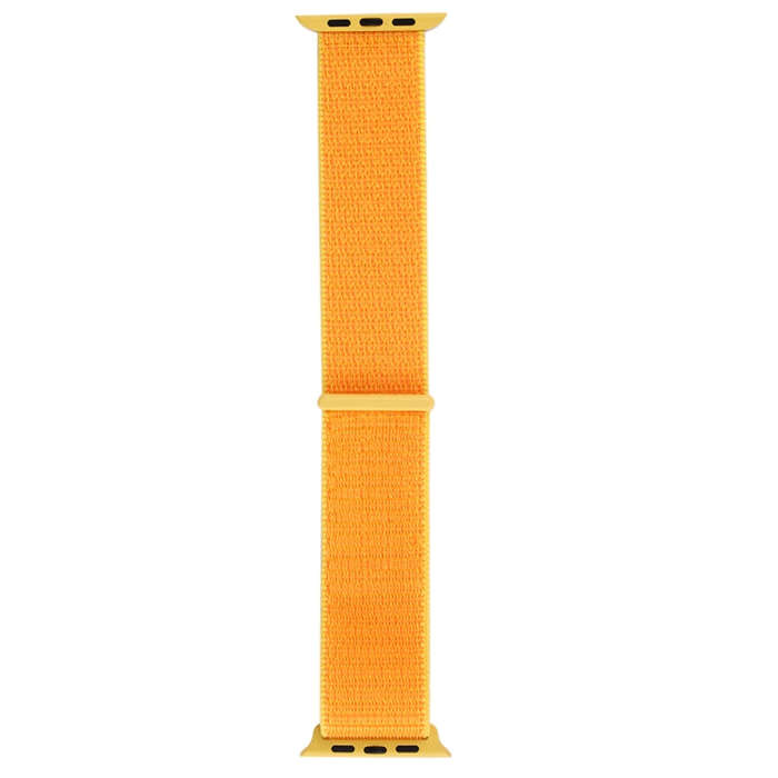 For Apple Watch 46mm / 49mm / 45mm / 44mm Simple Fashion Nylon Watch Band with Magic Stick(Yellow)