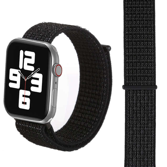 For Apple Watch 42mm / 41mm / 40mm / 38mm Simple Fashion Nylon Watch Band with Magic Stick(Nightf...