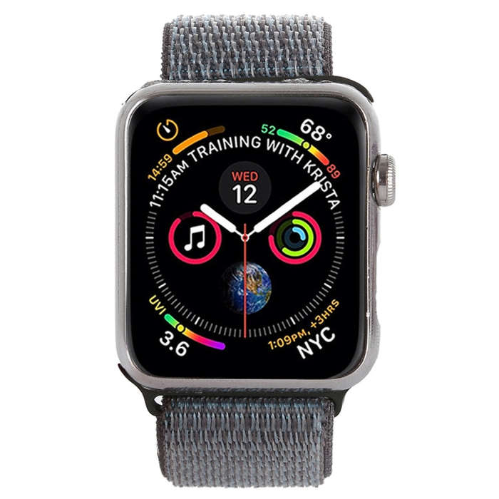 For Apple Watch 42mm / 41mm / 40mm / 38mm Simple Fashion Nylon Watch Band with Magic Stick(Space ...