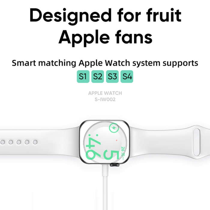 JOYROOM S-IW002 Ben Series 2 in 1 1.5m 3A Magnetic Charge Cable for Apple Watch(White)