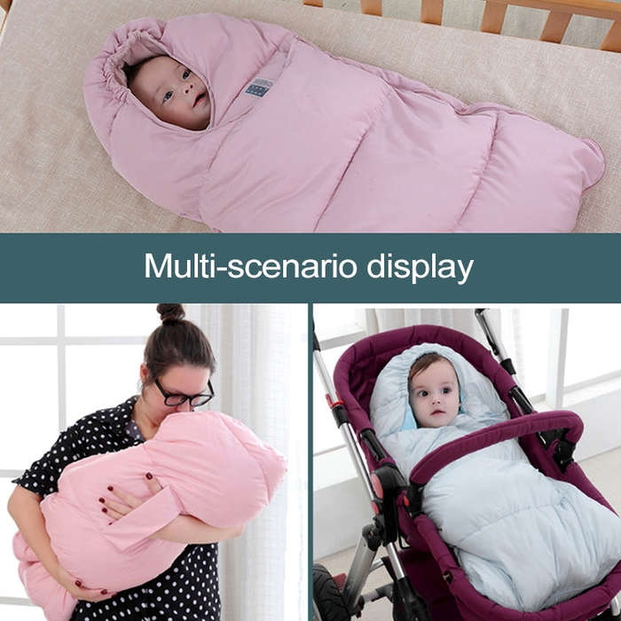 Baby Sleeping Bag Thickened Warm Newborn Quilt, Size:90cm, for 1-2 Years Old (Red)