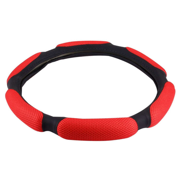 Sandwich Steering Wheel Cover (Colour: Red and white glue, Adaptation Steering wheel diameter: 38cm)