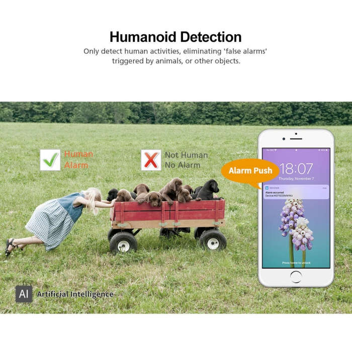 Sricam SP028 1080P HD Outdoor PTZ Camera, Support Two Way Audio / Motion Detection / Humanoid Det...