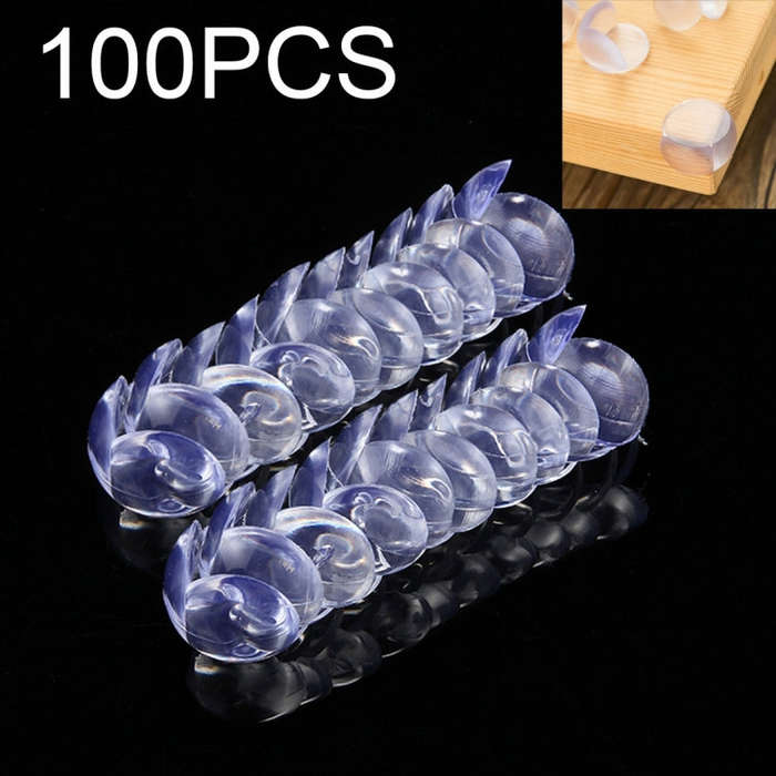 100 PCS Baby Desk Corner Safety Cover Pad Hemisphere Shape Children Table Anti-collision Protecto...