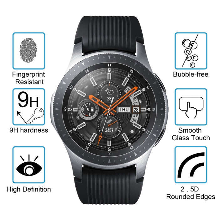 ENKAY Hat-Prince 0.2mm 9H 2.15D Curved Edge Tempered Glass Film for Galaxy Watch 46mm