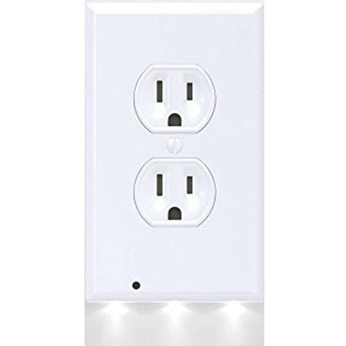 0.5W 110V Night Angel Square Plug Socket Sensor Night Light, White Light Mini Human Body Motion I...