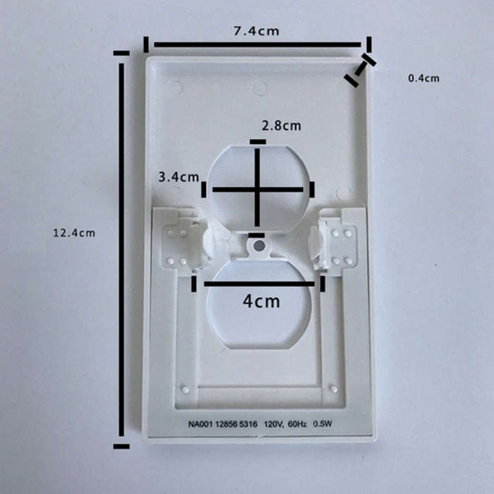 0.5W 110V Night Angel Square Plug Socket Sensor Night Light, White Light Mini Human Body Motion I...