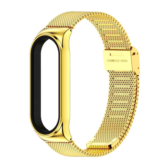 Mijobs Milan CS Screwless Buckle Metal Watch Band Case for Xiaomi Mi Band 3 & 4 & 5 & 6, Host not...