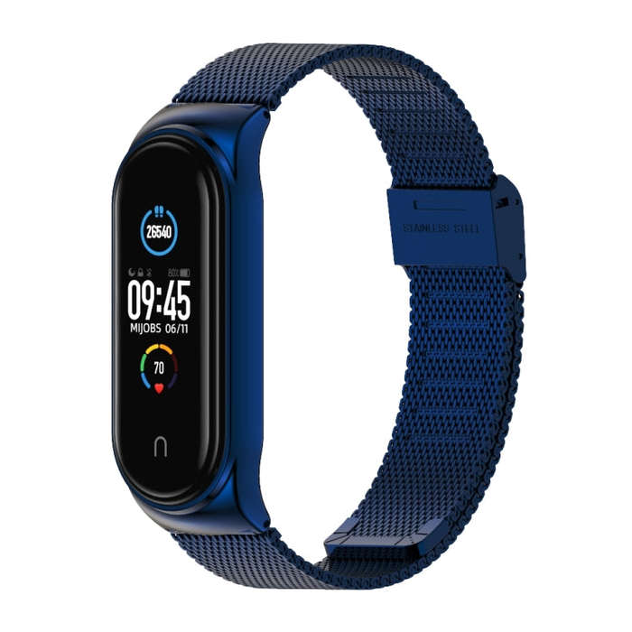 Mijobs Milan CS Screwless Buckle Metal Watch Band Case for Xiaomi Mi Band 3 & 4 & 5 & 6, Host not...