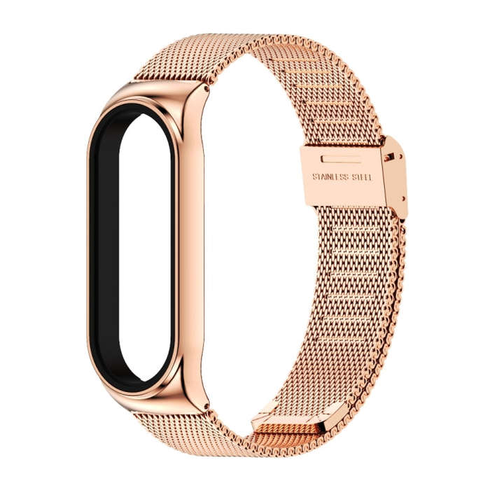 Mijobs Milan CS Screwless Buckle Metal Watch Band Case for Xiaomi Mi Band 3 & 4 & 5 & 6, Host not...