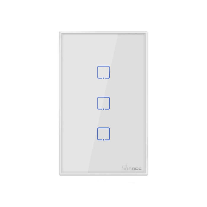 Sonoff T2 Touch 120mm Tempered Glass Panel Wall Switch Smart Home Light Touch Switch, Compatible ...