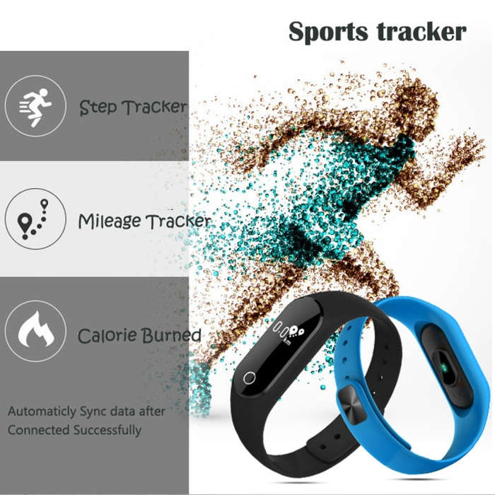 TLW25 0.42 inch OLED Display Bluetooth Smart Bracelet, IP66 Waterproof, Support Heart Rate Monito...