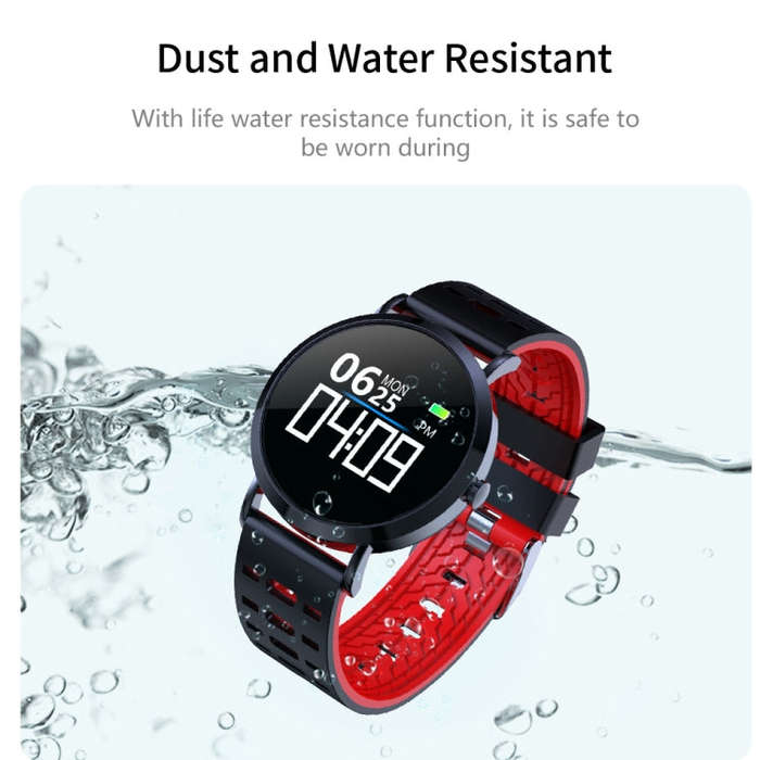 CV08C 1.0 inches TN Color Screen Smart Bracelet IP67 Waterproof, Silicone Watchband, Support Call...
