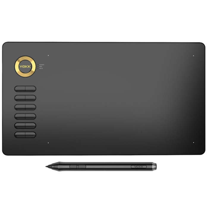 VEIKK A15 10x6 inch 5080 LPI Smart Touch Electronic Graphic Tablet, with Type-C Interface(Gold)