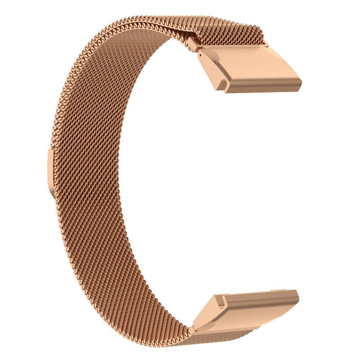 For Garmin Fenix 6S Milanese Watch Band(Rose Gold)