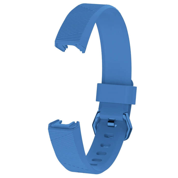 Solid Color Silicone Watch Band for FITBIT Alta / HR, Size: L(Turkish Blue)