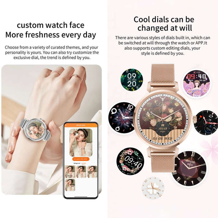 KC06 Women Menstrual Period Smart Watch Bracelet, Blood Pressure / Heart Rate Monitoring, Silicon...