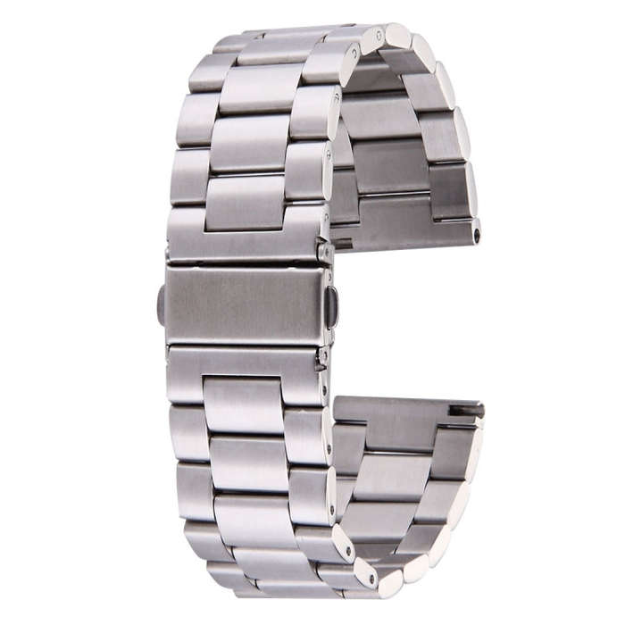 For Fitbit Blaze Smart Watch Butterfly Buckle 3 Beads Stainless Steel Watchband(Silver)