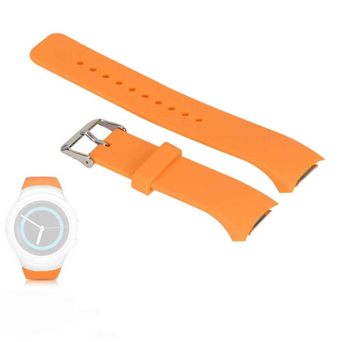 Solid Color Watch Band for Galaxy Gear S2 R720(Orange)