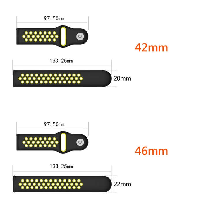 Double Color Watch Band for Galaxy Watch 46mm(Black Grey)