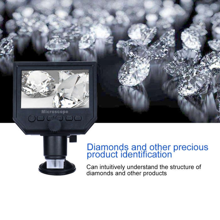 G600 600X 3.6MP 4.3 inch HD LCD Display USB Charging Portable Digital Microscope with LED Light, ...
