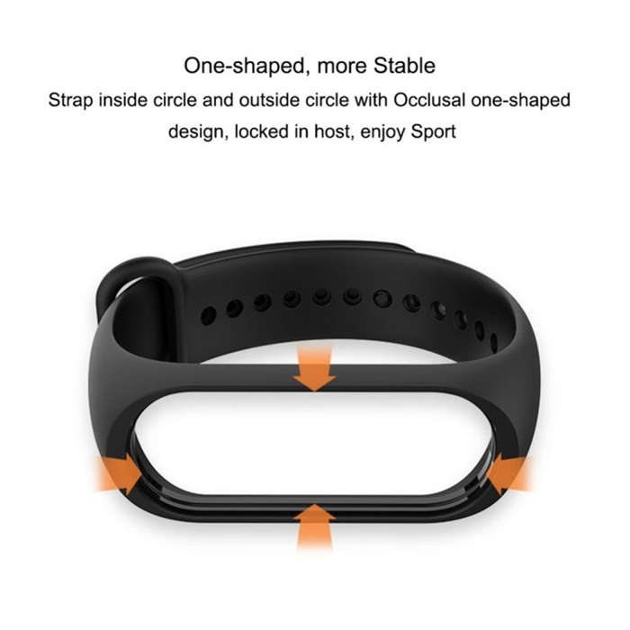 Pure Color Soft TPU  Watch Bands for Xiaomi Mi Band 4, Host Not Included(Blue)