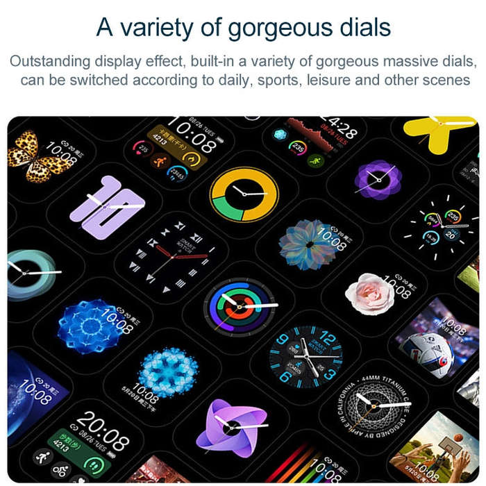P22 1.4 inch IPS Color Screen Smart Watch,IP67 Waterproof, Support Remote Camera /Heart Rate Moni...