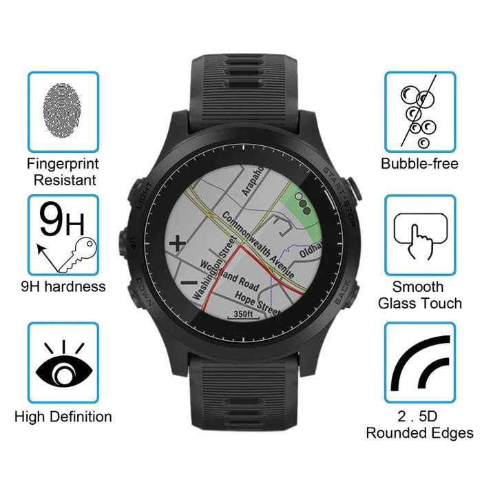 For Garmin Forerunner 945 0.26mm 2.5D 9H Tempered Glass Film Screen Protector