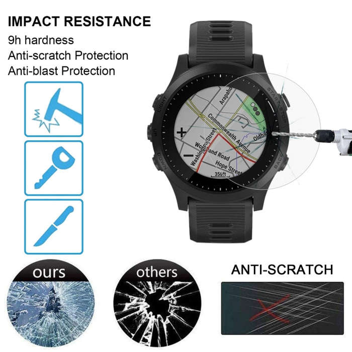 For Garmin Forerunner 945 0.26mm 2.5D 9H Tempered Glass Film Screen Protector