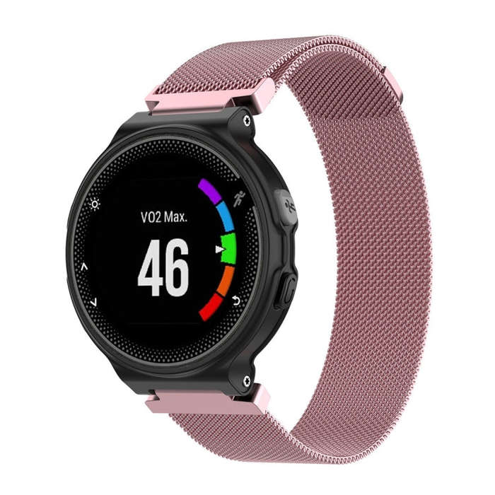 Milanese Watch Band for Garmin Forerunner 235 22cm(Pink)