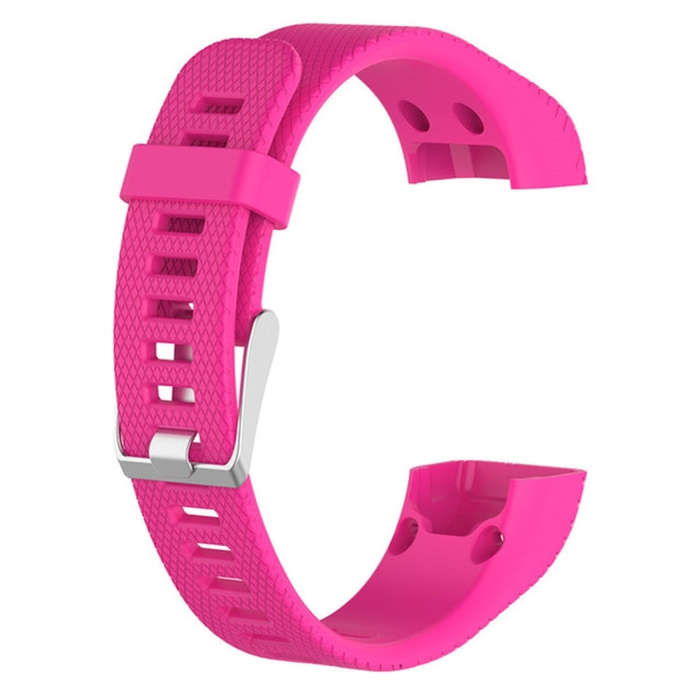 Smart Watch Silicone Watch Band for Garmin Vivosmart HR+(Rose Red)