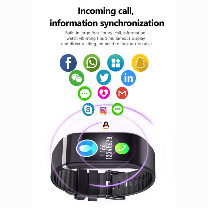 C919 1.14 inch IPX67 Waterproof Smartwatch, Support Call Reminder/ Heart Rate Monitoring /Blood P...