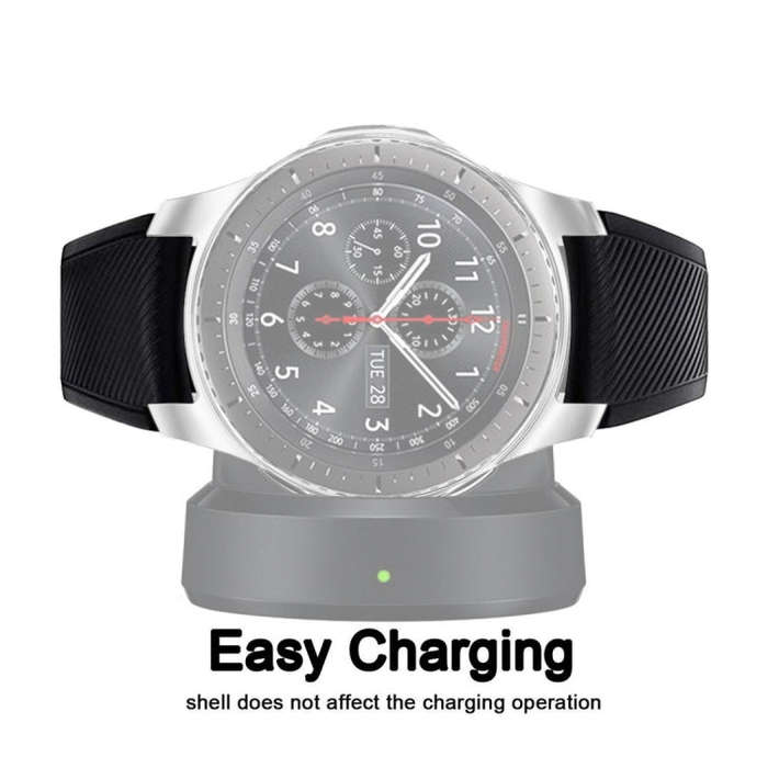 TPU Plated Shockproof Case for Samsung Gear S3 Frontier Smartwatch 46mm(Silver Grey)