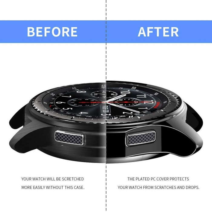 TPU Plated Shockproof Case for Samsung Gear S3 Frontier Smartwatch 46mm(Silver Grey)