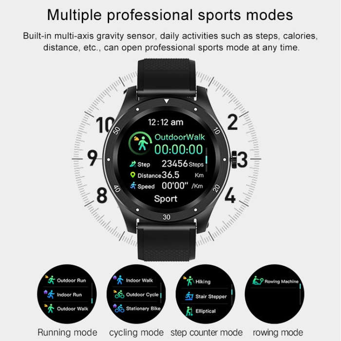 S6 1.3 inch IPS Color Screen Smart Watch, Support Heart Rate Monitoring / Blood Pressure Monitori...