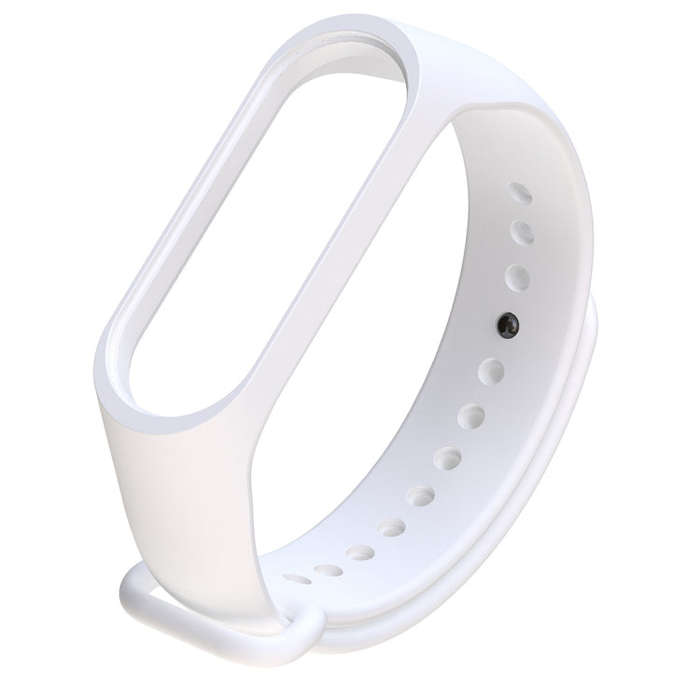 Silicone Watch Band for Xiaomi Mi Band 3(White)
