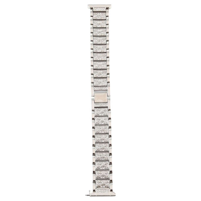 For Fitbit Versa Diamond-studded Stainless Steel  Watch Band(Silver)