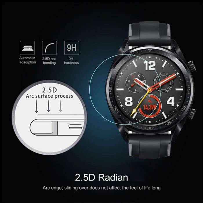 34mm Diametral Universal Tempered Glass Film for Galaxy, LG, Sony, Huawei, Garmin