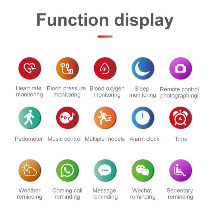 M88 Smart Watch for Men, Support Heart Rate / Blood Pressure / Oxygen Monitoring & Sleep Monitori...