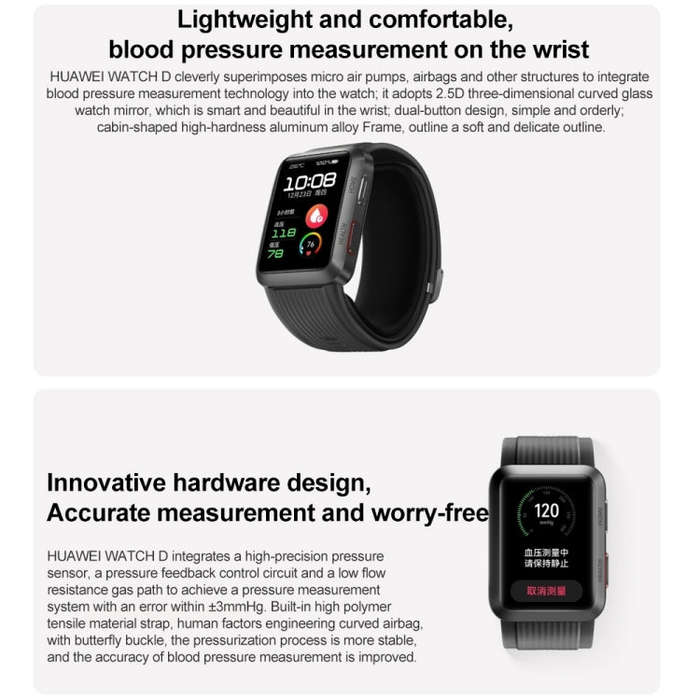 HUAWEI WATCH D Smart Healthy Watch, 1.64 inch AMOLED Screen, Support ECG  / Blood Pressure Monito...