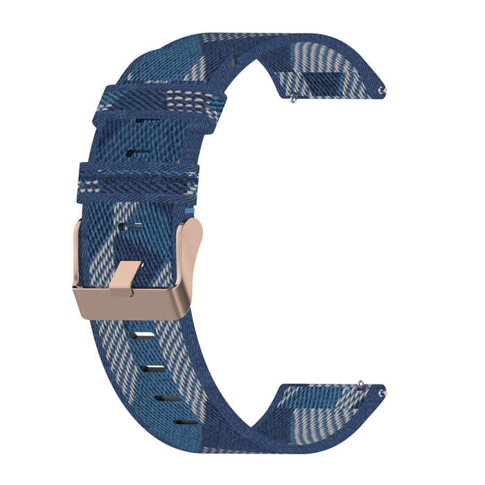 18mm Stripe Weave Nylon Wrist Strap Watch Band for Xiaomi Mi Watch, Garmin Vivomove 3s / Vivoacti...