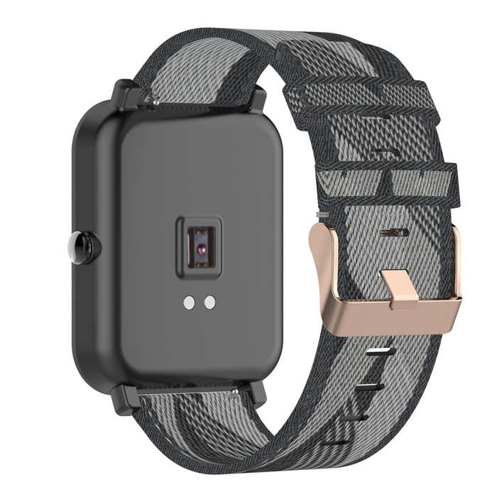 20mm Stripe Weave Nylon Wrist Strap Watch Band for Huami Amazfit GTR 42mm / GTS / BIP / BIP Lite(...
