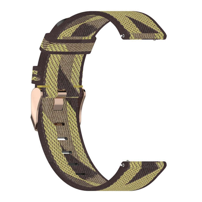 20mm Stripe Weave Nylon Wrist Strap Watch Band for Garmin Venu, Vivomove 3, Vivoactive 3, Forerun...
