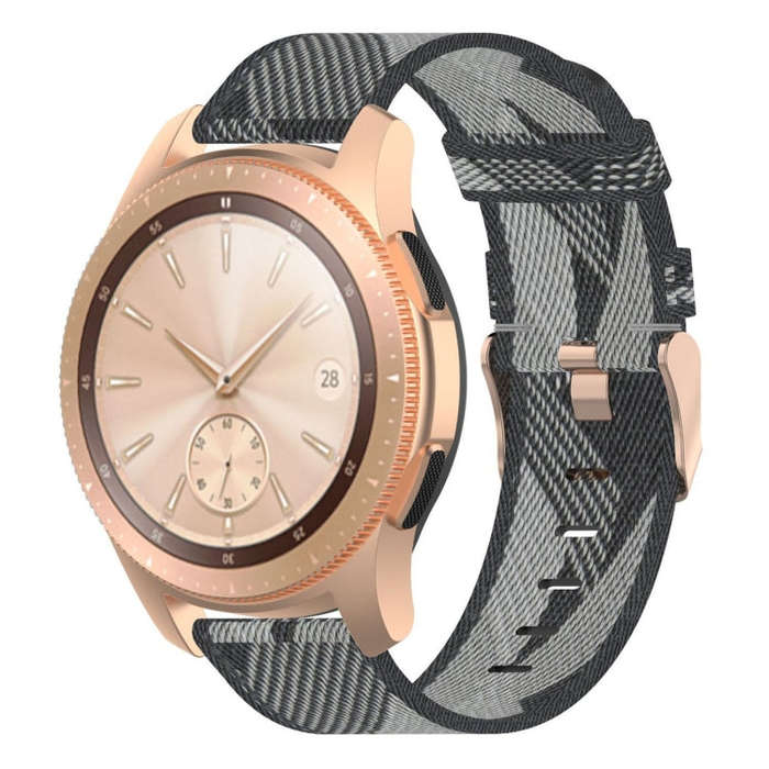20mm Stripe Weave Nylon Wrist Strap Watch Band for Galaxy Watch 42mm, Galaxy Active / Active 2, G...