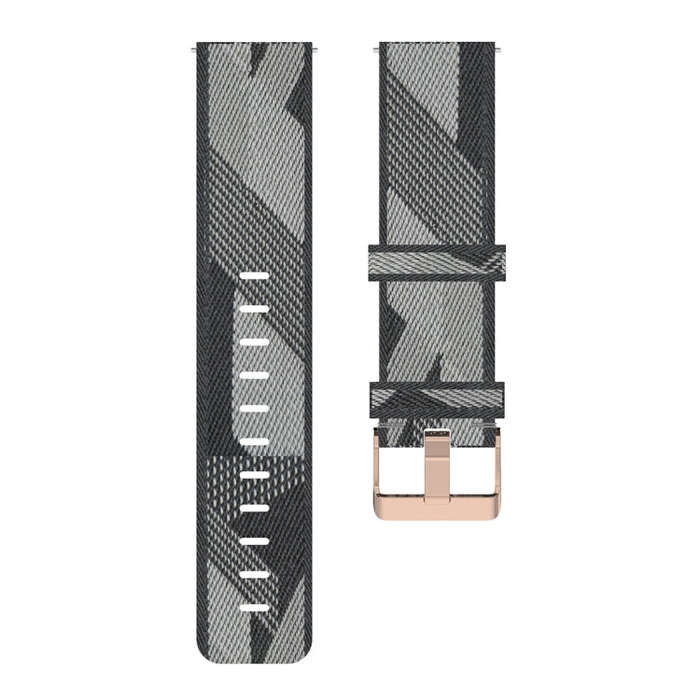 22mm Stripe Weave Nylon Wrist Strap Watch Band for Fossil Hybrid Smartwatch HR, Male Gen 4 Explor...